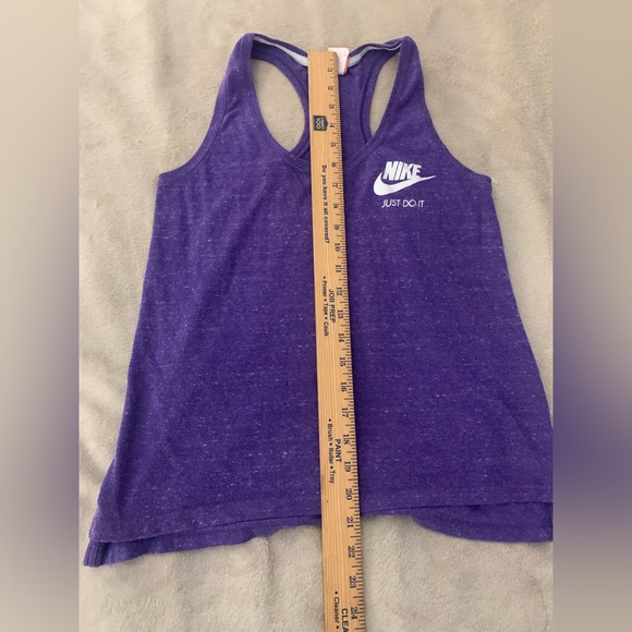 Nike Sportswear Just Do it Racerback Tank Top Size Small Purple Heather Women - Picture 6 of 7